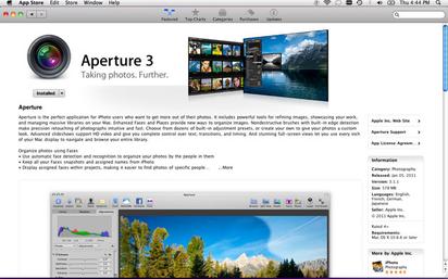 Aperture for macbook pro